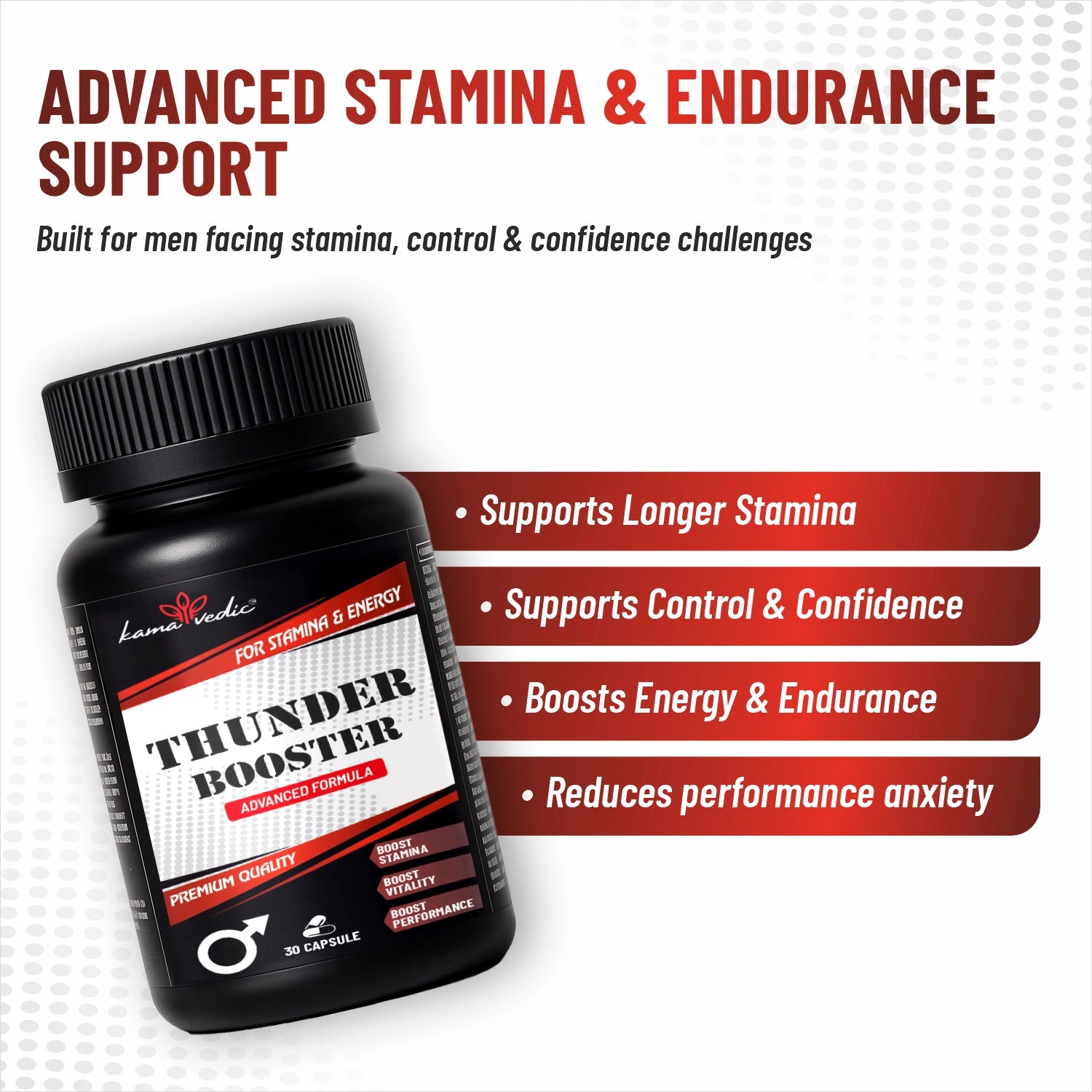 ThunderBooster Combo stamina and endurance benefits — Ayurvedic dual-action system for men