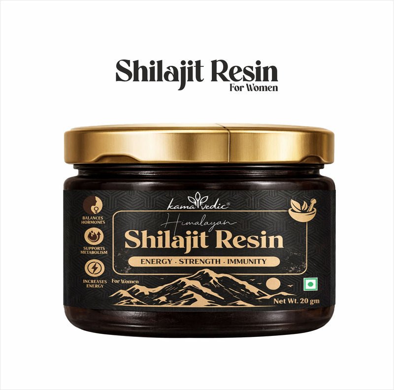 Kamavedic Pure Himalayan Shilajit Resin for Women — Energy & Hormonal Balance
